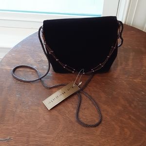 NWT Velvet Evening Bag with Beaded Strap